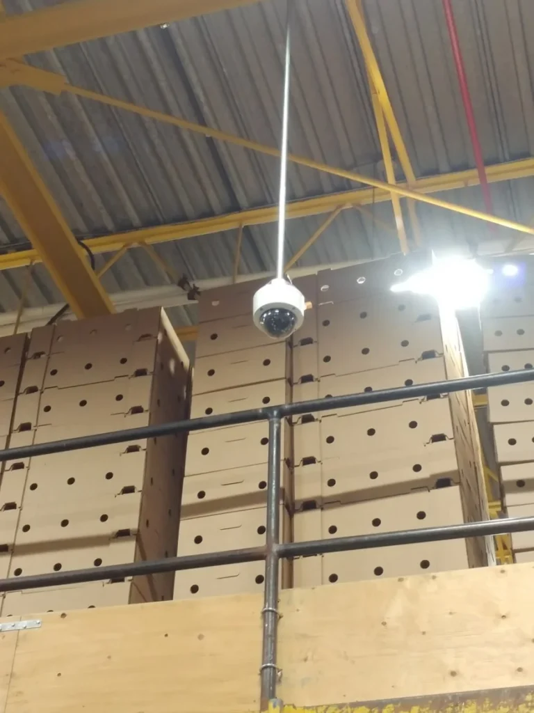 security camera installation for warehouse