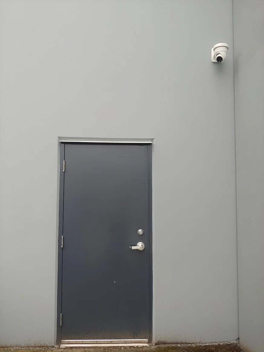 industrial security camera installation